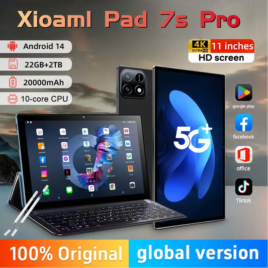 🔥Last Day Sale 70% OFF 2025 NEW Original iPad 7 Pro Tablet 11 inch 8 gen 2 HD 4K Android 14 22GB+2T 20000mAh 5G Dual SIM WiFi GPS Tablet PC